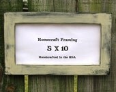 5X10 Picture Frame Distressed Sandstone Black Country Primitive Wooden