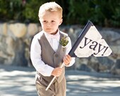 The Ashley Custom Wedding Flag perfect ring bearer or flower girl accessory