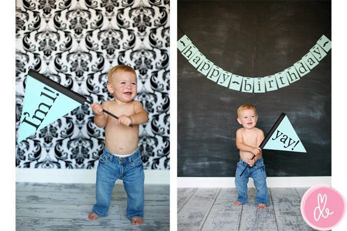 Yay I'm 1 Flag- great for photo shoots or birthday parties