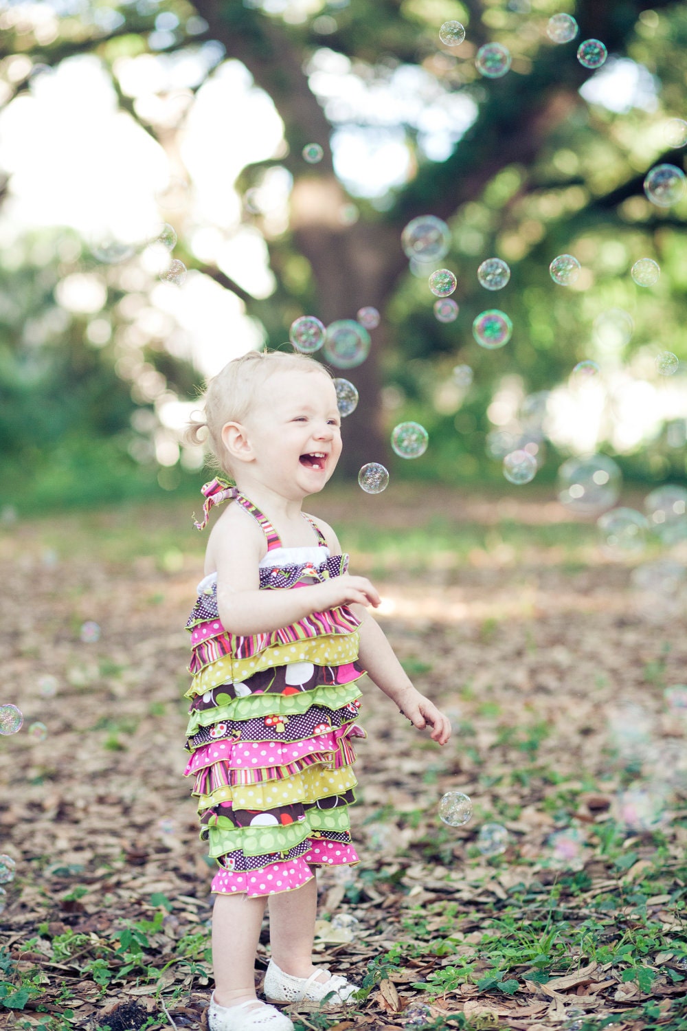 Ruffle Me Up Romper  0-6 month, 6-12 months, 12-24 months,  2T, 3T,4T, 5T and 6T