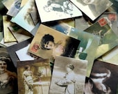 EcoFriendly Stickers: Vintage photo stickers, vintage photo envelope seals, vintage women, old photo, 1.5" x 2" - Set of 50
