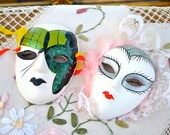 Vintage Chinese Masks Butterflies and Lace