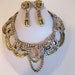 REDUCED Vintage Large Dramatic 1950's Czech Glass Rhinestone Full Parure