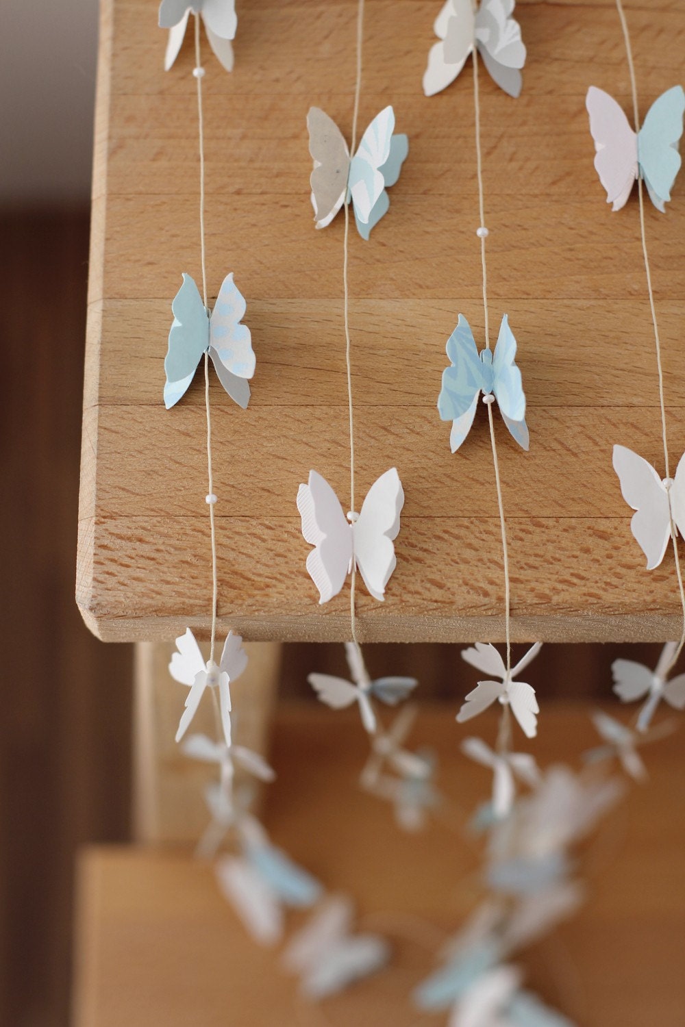 Butterfly Garland - White-and-one