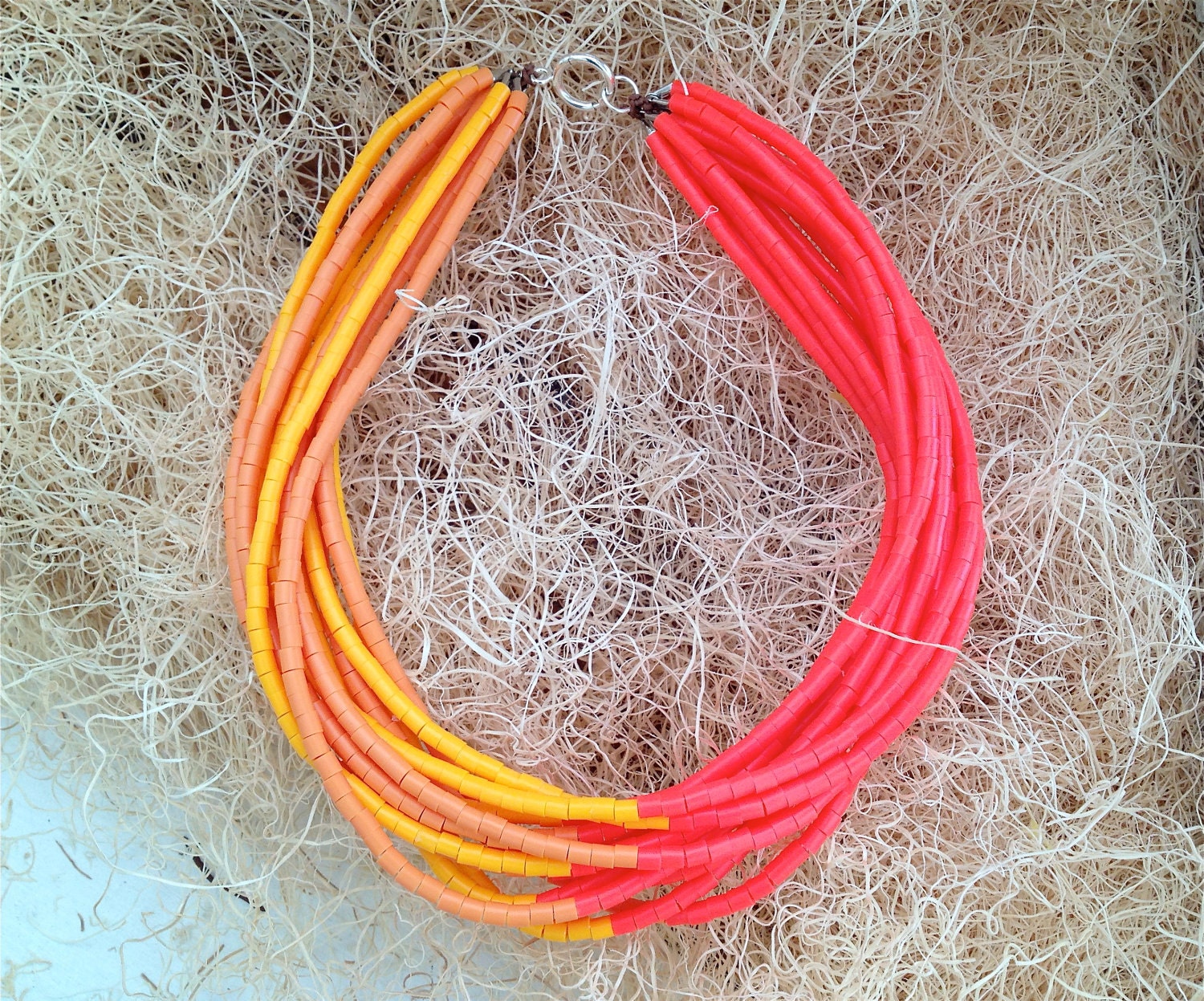 Bold Tribe - African Pop Minimalist Bib Necklace - No. 14