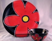 Daisy in the Dark Coupe Plate/Bowl SET