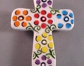 Bright Flowers Cross Magnet