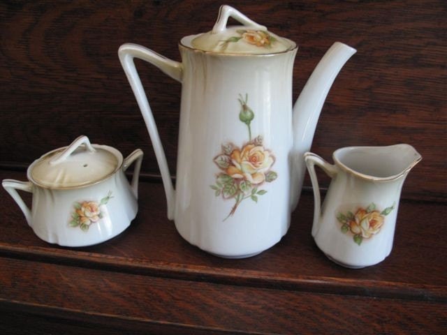 Ucagco Made in Japan Tea Pot with Sugar and Creamer