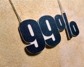 99% occupy wall street protest movement necklace jewelry pendant charm