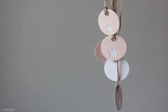 Flower gift tags in pink - Set of 5