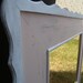 Distressed Mirror 20x24 Frame Wood, Hand painted Pink w/ White wavy trim, Girls Room or Nursery