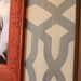 Fretwork Distressed 8x8 or 8x10 Wood Picture Frame with 8" Wood Orange,Blue and Vintage Cream