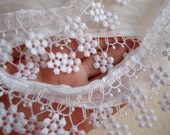 White floral headband  dainty  flowers lace added scarf belt  light accessories