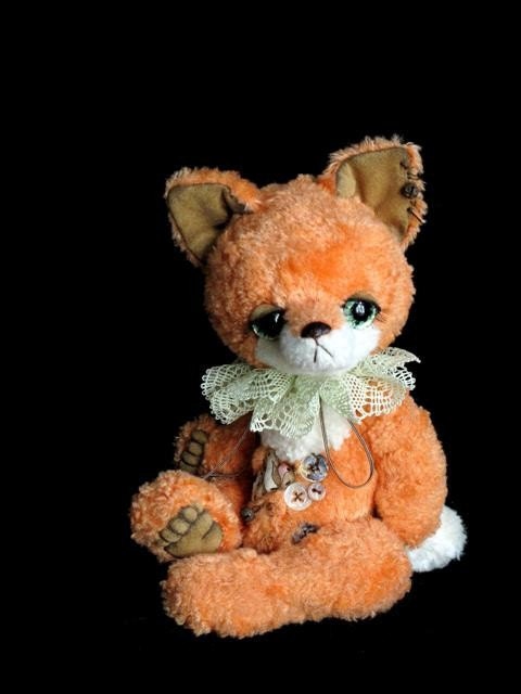 Artist bear fox cub PATTERN Toddy - emailed PDF - by Tatiana Scalozub