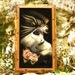 Vintage THE RAINBOW MAKER Black Velvet Unicorn Painting