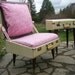 Pretty in Pink Suitcase Chair and Table Combo - Upcycled Vintage Luggage - Eco Chic Glam
