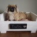 Salvaged wood Pet Bed - White and Coral - Made to order