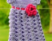 Purple and Pink Baby Dress Newborn Outfit Infant Girl Headband Easter Shower gift Photo prop Take home First Outfit Baptism Christening