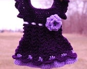 Baby Girl Newborn Outfit Dress Headband Take Home Shower gift Photo prop First Outfit Baptism Christening Infant Purple Dress