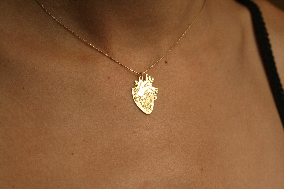 wild thing ANATOMICAL HEART golden pendant