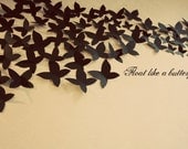 Float Like A Butterfly 3D Wall Decor / Art Installation / Guest Book Alternative Paper Butterfly Pack 200