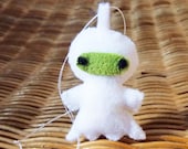 Ninja Ghost Ornament Plush, hand stitched with white felt