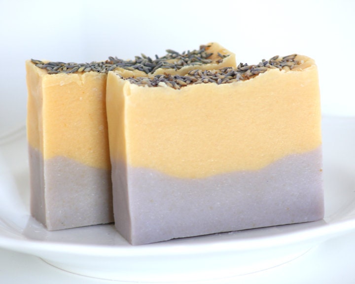 SALE 30% OFF Lemon Lavender Natural Goat's Milk Soap With Shea Butter