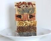 SALE 30% OFF Soap Lovers Assortment Gift Set for Her - 6 Floral Scented Goat Milk Natural Soaps in a Box
