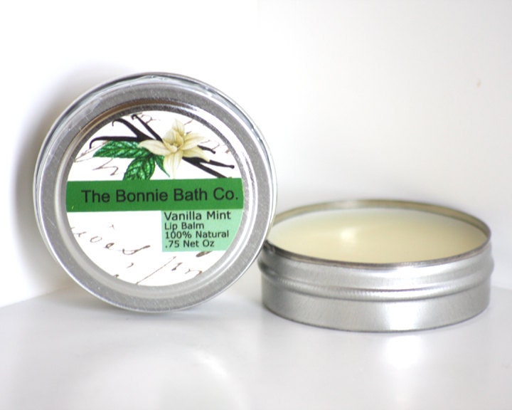 SALE 30% OFF LARGE Vanilla Mint All Natural Lip Balm
