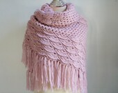 Crochet shawl style in Soft Lilac