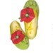 Felted shoes - Morning in poppies