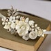Bridal Headband - Bridal Hair Accessories, Vintage Headband, Shabby Chic Wedding Accessories, Silver Headband, Unique Bride, Pearl Collage