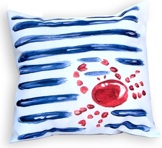 Nautical Crab Pillow