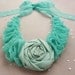 Elegance  Aqua  Rolled Flower &  Ruffles Necklace Tutorial - Instructions - Patterns - How to - PDF  - DIY - ebook