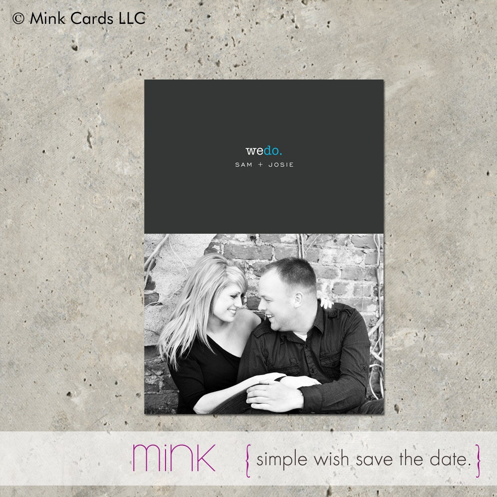 save the date photo card - "A Simple Wish"
