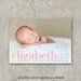 baby girl birth announcement photo card - "Pretty Perfect"