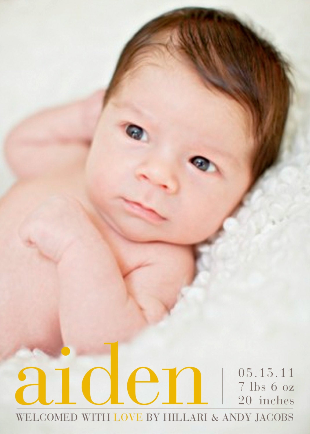 baby girl birth announcement photo card - "Pretty Perfect"