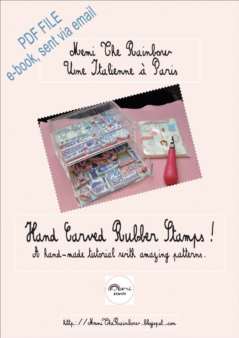 My Hand Carved Rubber Stamps Tutorial - with a lot of patterns