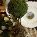 Reindeer Moss Topiary in Vintage Purple Polychrome English Transferware Teacup with Nesting Bird