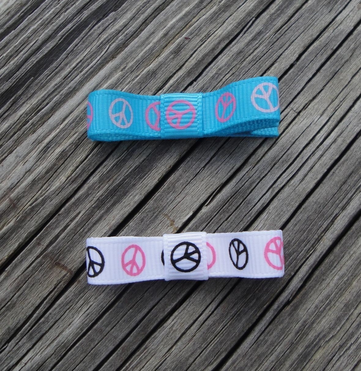 Peace Sign Bows-set of 2