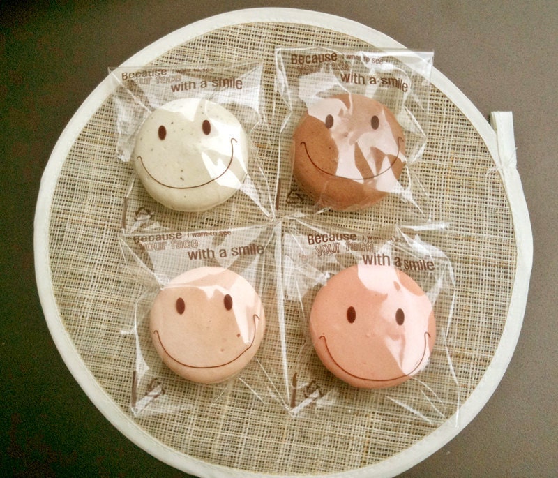 50 Smile Print self sealing Cello bags -Small size
