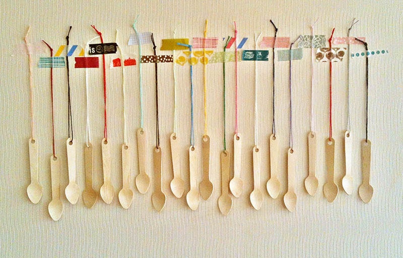 Gift tags -20 Mini Wooden Spoons with Twine