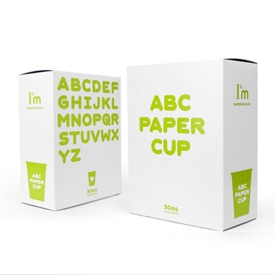 alphabet initial paper cups for party