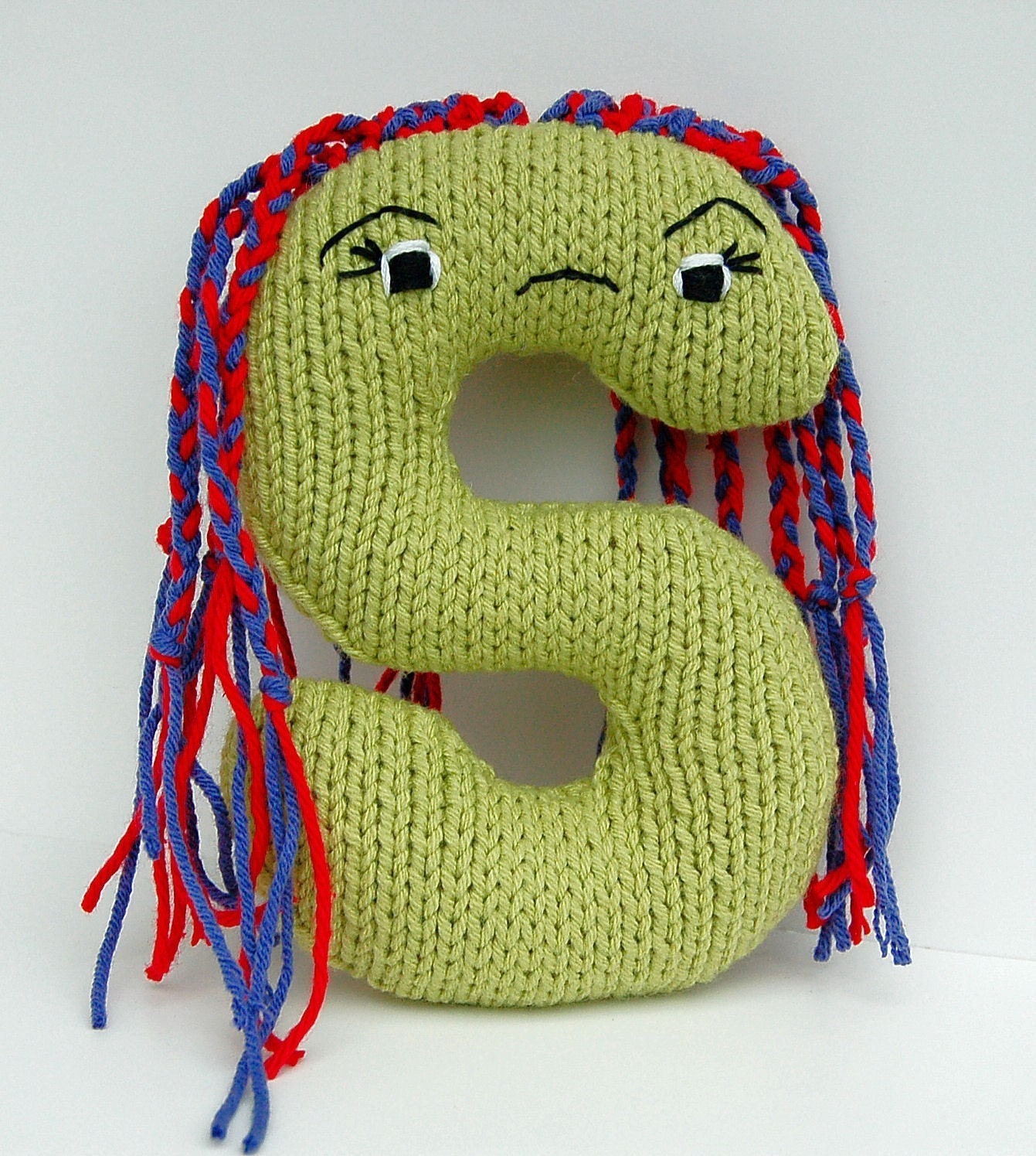 Letter S - Alphabet Stuffed Toy Knitting PATTERN - Shemika