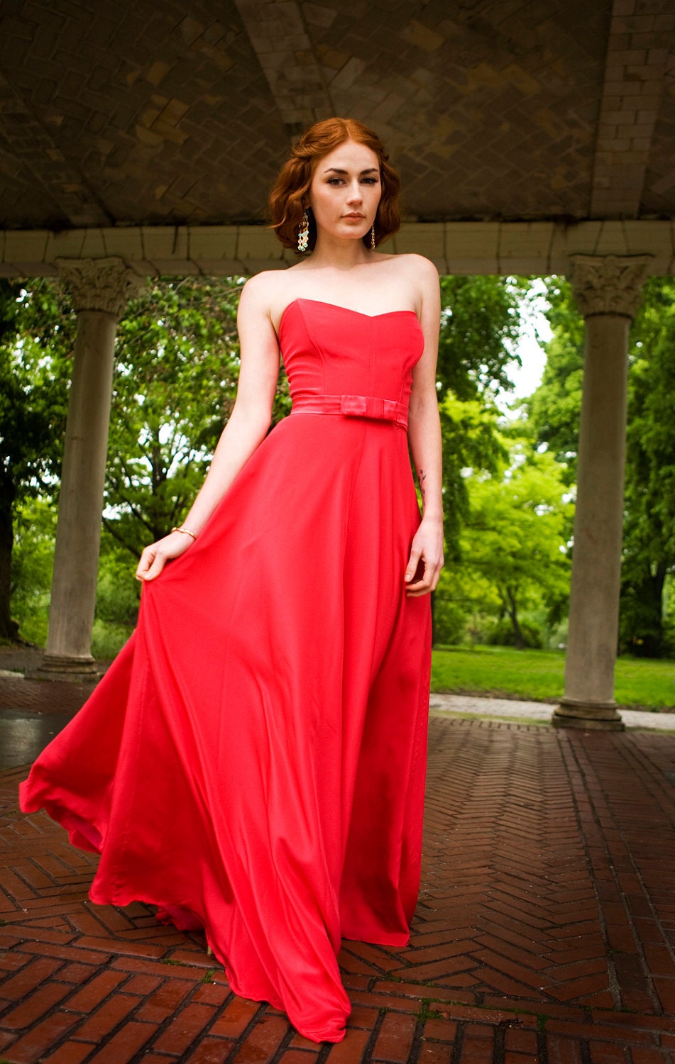 Evalyn Evening Gown, Maxi length, 1930s inspired, alternative wedding gown, silk, bias, retro, simple, classic