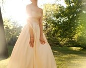 Strapless Corseted Wedding Gown, "Collette-Rose", ball gown, Blush Silks, Modern Princess, Mix and Match Customizable