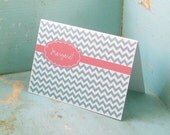 ZigZag Personalized Stationery - Chevron Personalized Stationary Set of 12