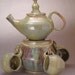 Handmade Wheel Thrown Tea Set - Custom - Teapot with Cookie Jar and Four Cups