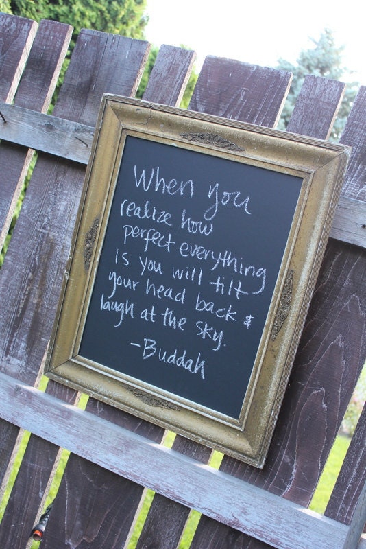 Shabby Chic Vanilla Gold Chalkboard Wedding
