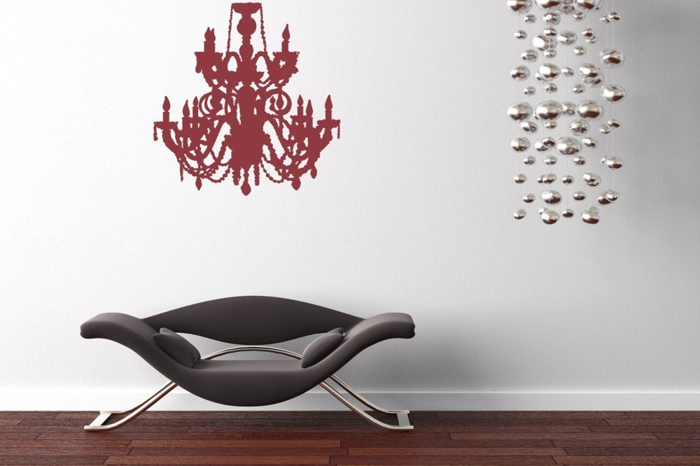 Wall Decal Chandelier Urban Chic Contemporary Light Lighting Candles
